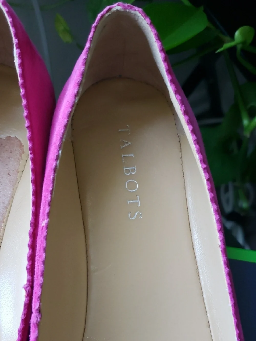 Talbots Fuchsia Suede Pointed-Toe Loafers - Picture 3 of 7